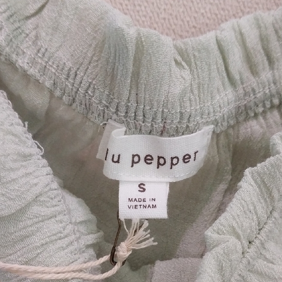 Blu Pepper Light Green Ruffle Top - Picture 3 of 3